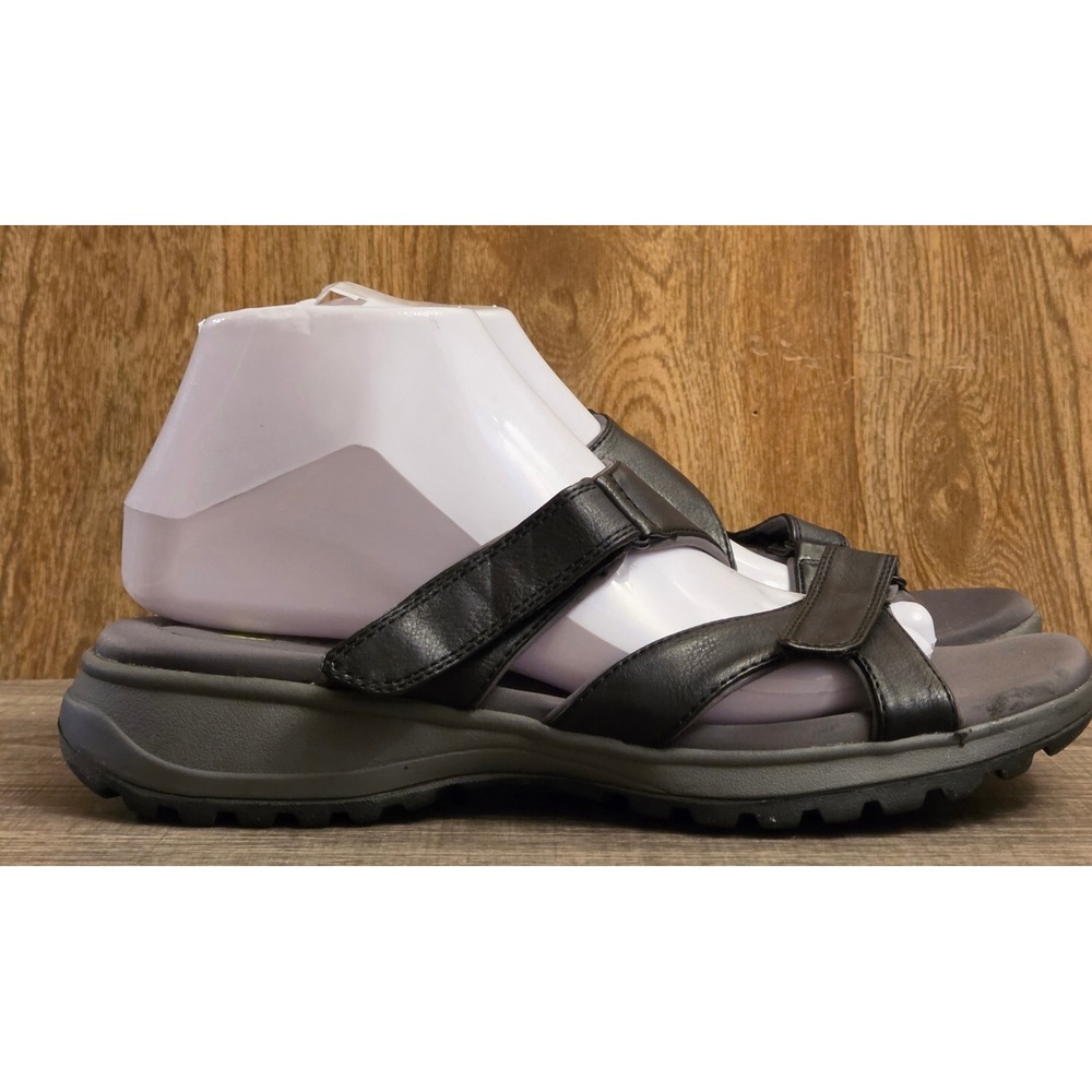 Zibu Slip On Adjustable Sandals Women's Size 9.5‎ Black Gray